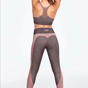 Pink seamless workout leggings